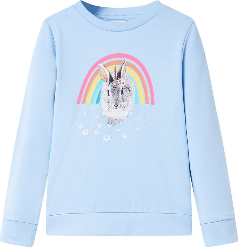 Kinder-Sweatshirt Hellblau 128 Produktbild 