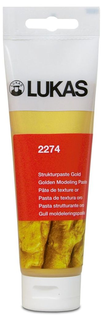 Pasta strutturante media acrilica Lukas 125 ml Oro Immagine del prodotto 