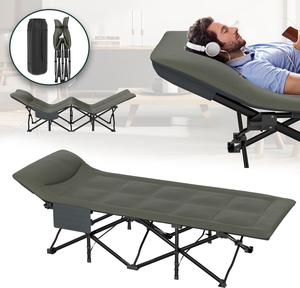 UISEBRT 185cm Lit de camping Lit d'invité pliable, Lit de Image du produit 