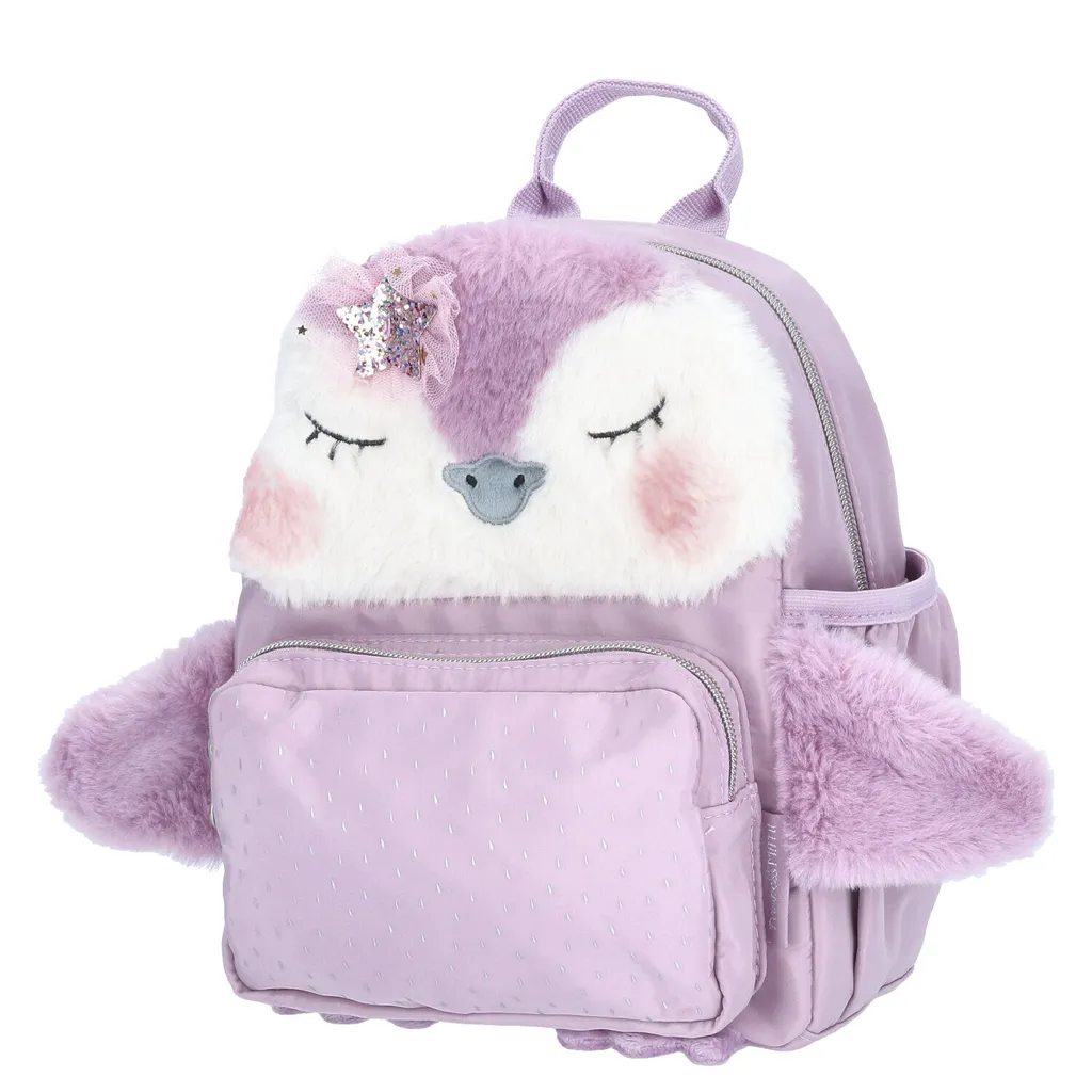 Zaino Pinguino Principessa Mimi Depesche - Zainetto Asilo Morbido Lilla