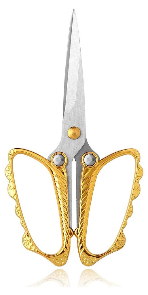 Edelstahl-Schere, klein, scharf, spitz, mit Schmetterlingsgriff, Nähschere für Stickerei, Heimwerken, Handwerk, Schneidern, Einfädeln, professio...