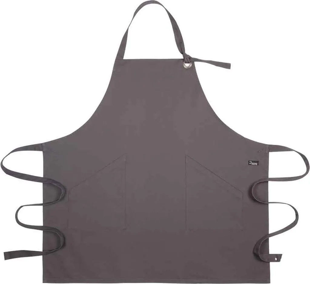 Dennys - Grembiule unisex da uomo/donna, in tela PC7713 (taglia unica) (grigio tempesta)