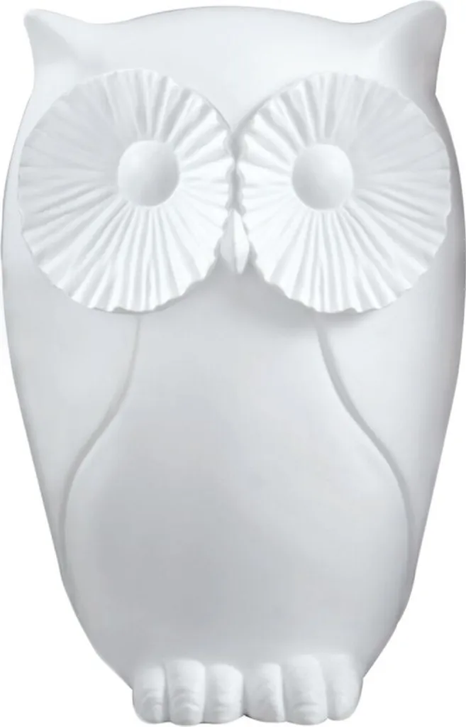 Objet déco chouette blanche 26 cm : idée cadeau pour salon et bureau