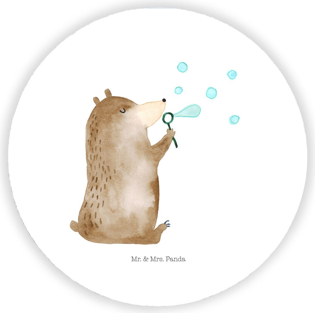 Mr. & Mrs. Panda magnet Bär Seifenblasen - Weiß - Geschenk, für kühlschrank, pinwand, pinnwand, whiteboardmagnet, Lustig Sein Glücklich Trauri...