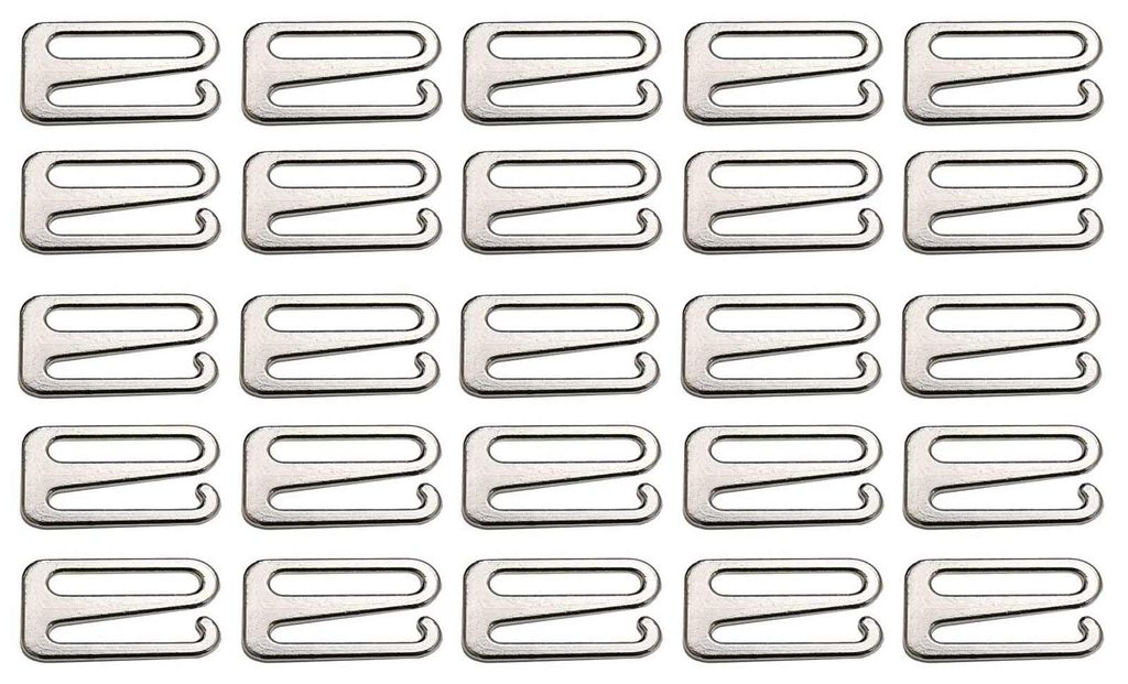 25 BH Feststeller aus Metall BH Klammern silber