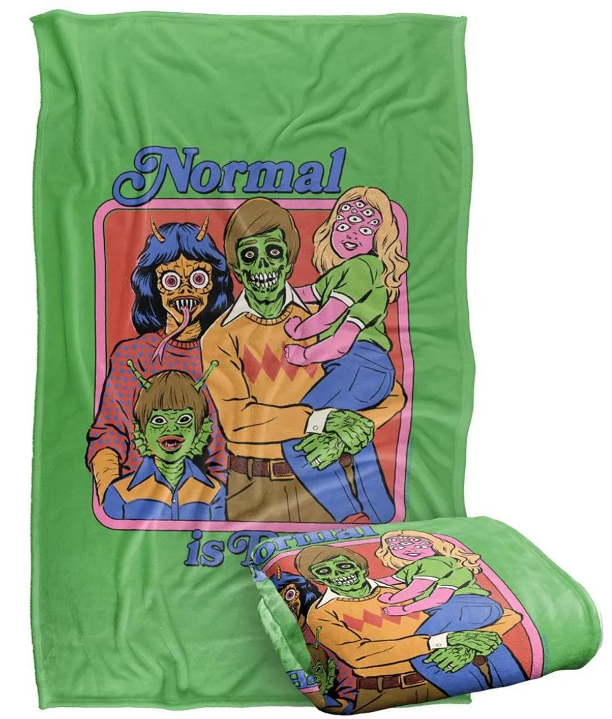 Couverture douce Steven Rhodes Normal Is Boring multicolore 152 x 127 cm