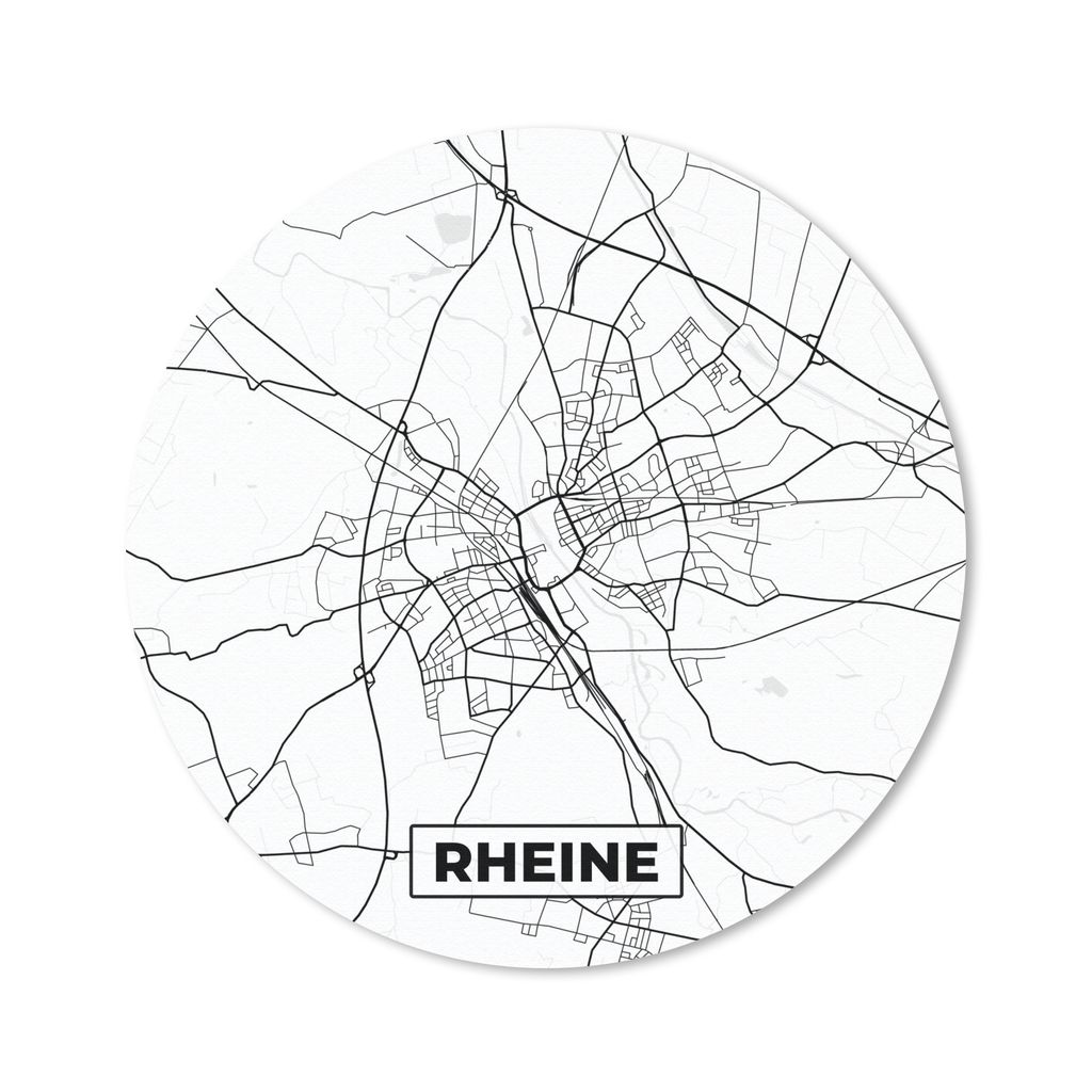 MuchoWow Mauspad Mousepad Rheine - Karte - Stadtplan - Wegbeschreibung 30x30 cm - Mousepads - Maus Mat - Pad - Mausunterlage - Tischunterlage - S...