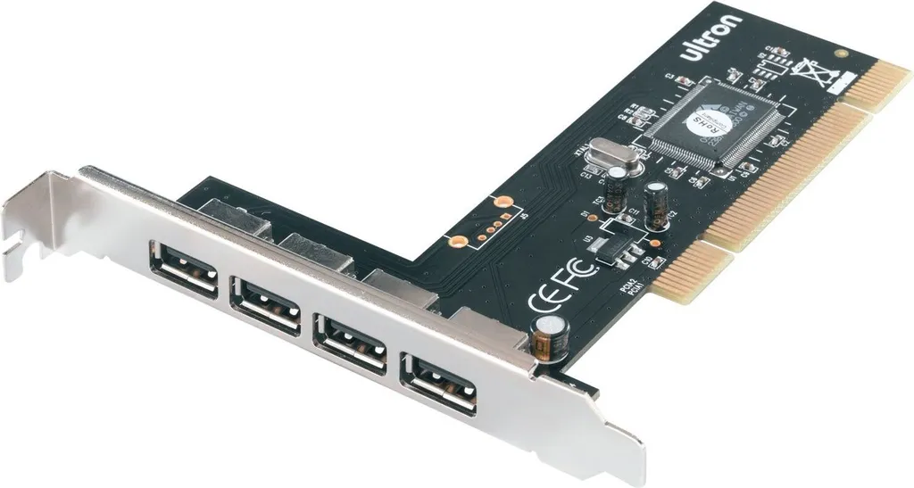 Ultron UHP-400 Scheda PCI USB 2.0 - 4 Porte Hi-Speed per PC Desktop