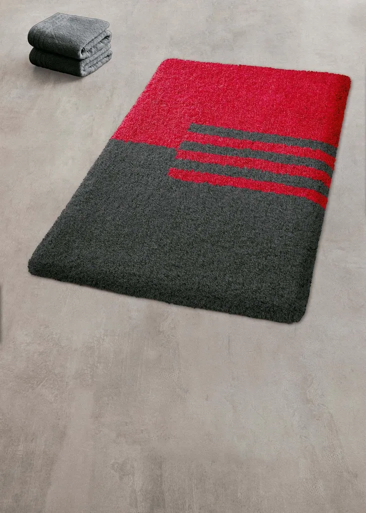 Tapis de bain absorbant Kleine Wolke DYNAMIC Rubin 50x60cm antidérapant