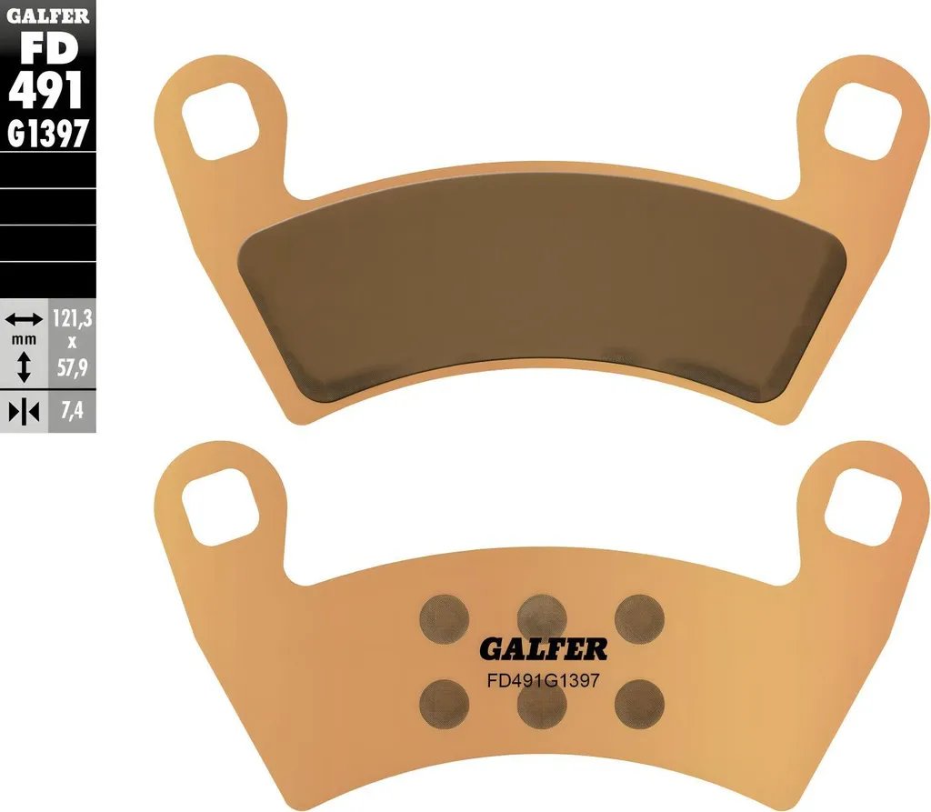 Plaquettes de frein Galfer en métal fritté Offroad pour Polaris RZR