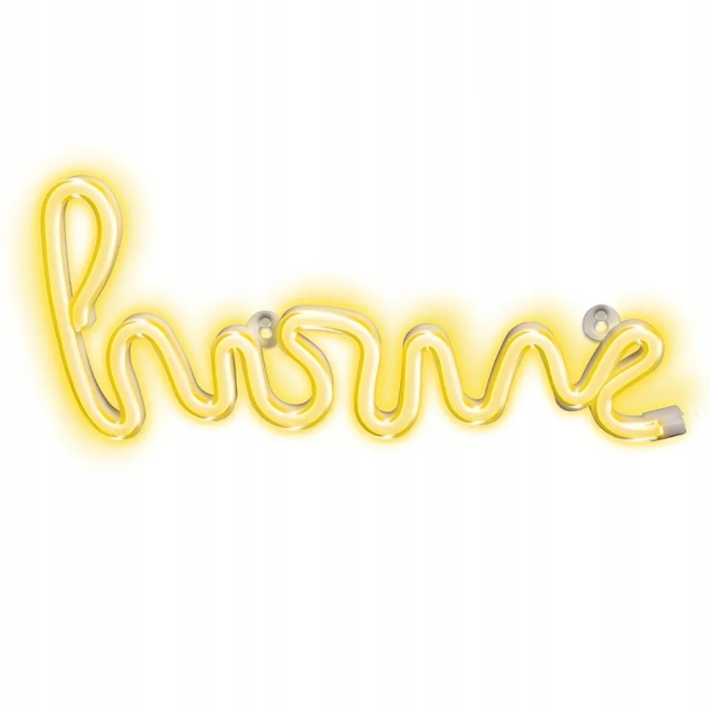 Enseigne lumineuse LED HOME blanc chaud pour décoration murale intérieure