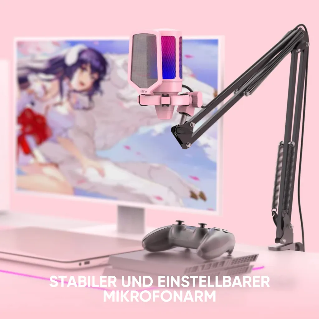 Microphone pour Streaming et Podcast sur PC avec Support Bras Flexible - 3