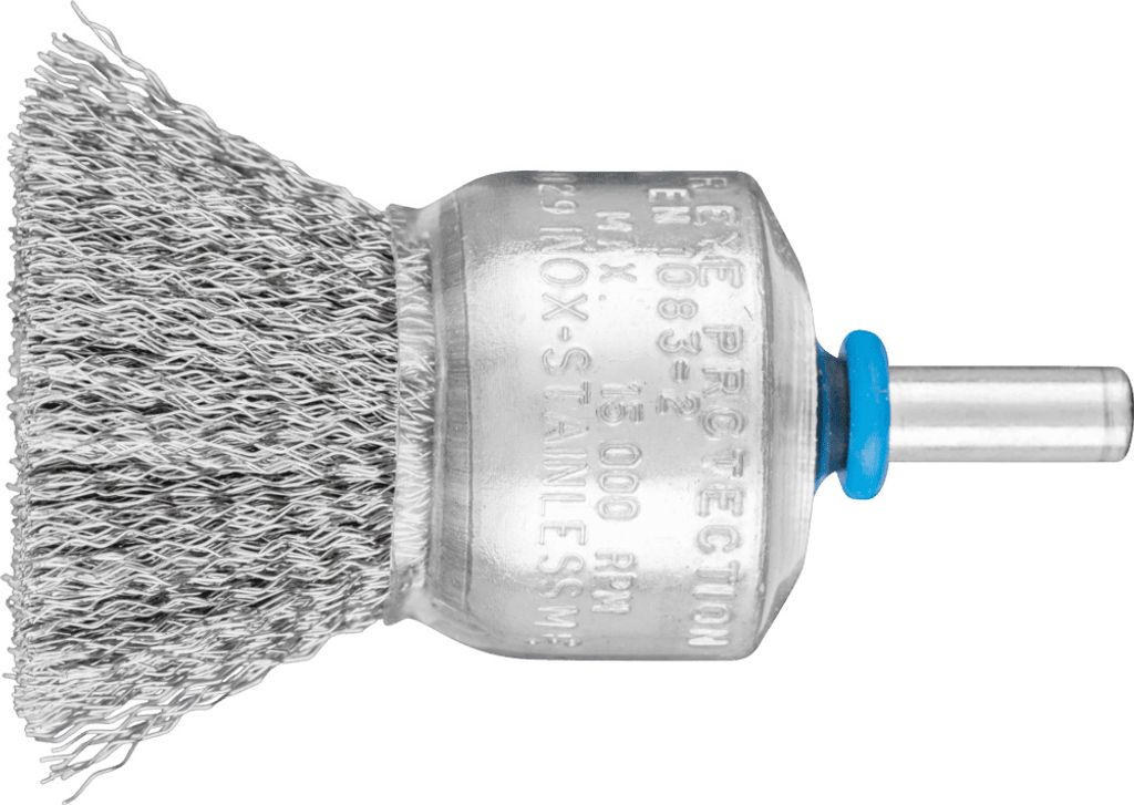 PFERD TOOLS Pinselbürste ungezopft PBU Ø30mm Schaft-Ø6 mm Edelstahl-Draht-Ø0,20
