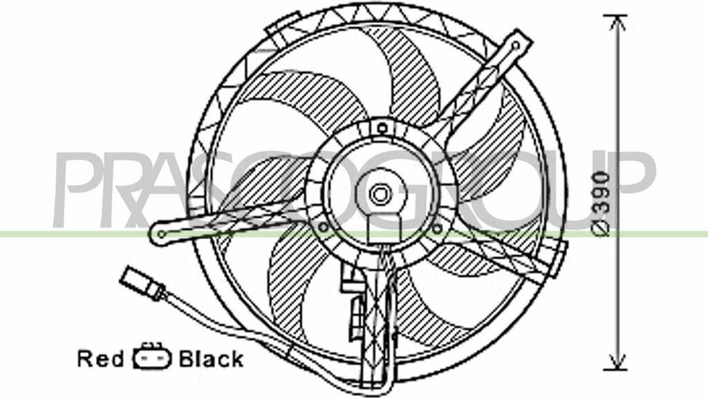 PRASCO MN308F002 Lüfter Motorkühlung Kühlerlüfter für MINI Schrägheck (R56) Wasserkühler