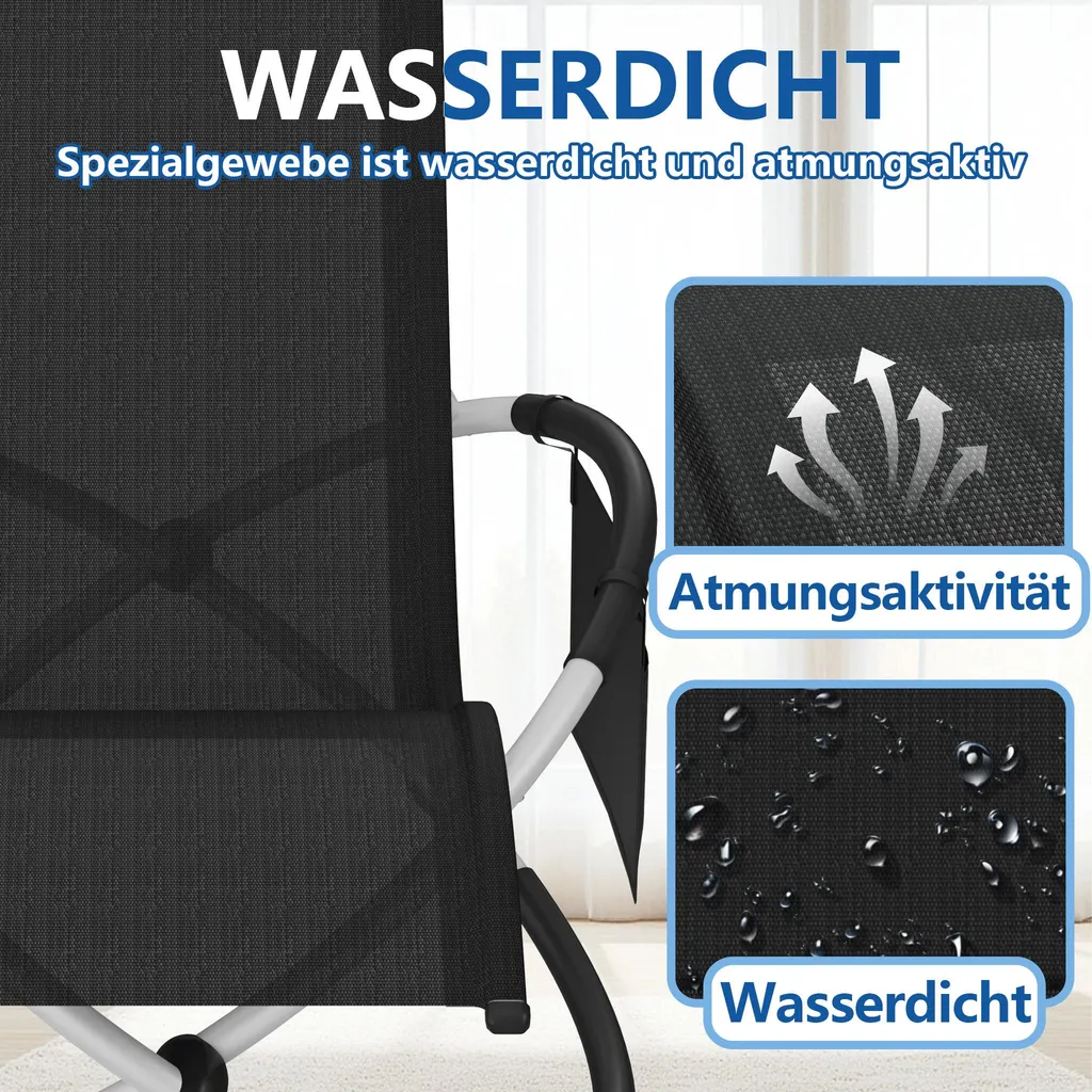 Transat de Jardin Pliable XINZI pour Camping et Terrasse - Haute Qualité - 5