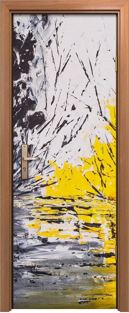 Türposter 70x200 cm Türaufkleber Türtapete Türfolie Klebefolie Baum malerei Surrealistischer Natur