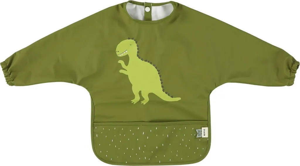 Bavoir Manches Longues Lavable Mr. Dino - Protection Bébé Imperméable