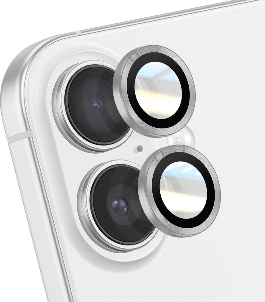 Avizar, Objektivschutz iPhone 17 mit verstärktem Rahmen, Silber
