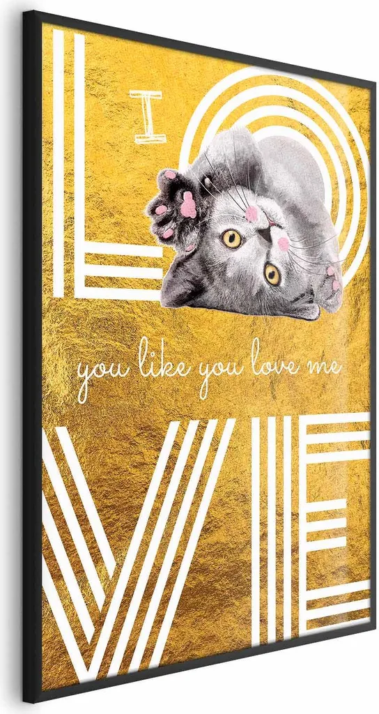 Poster d'amore 40x60 cm con cornice nera senza bordo