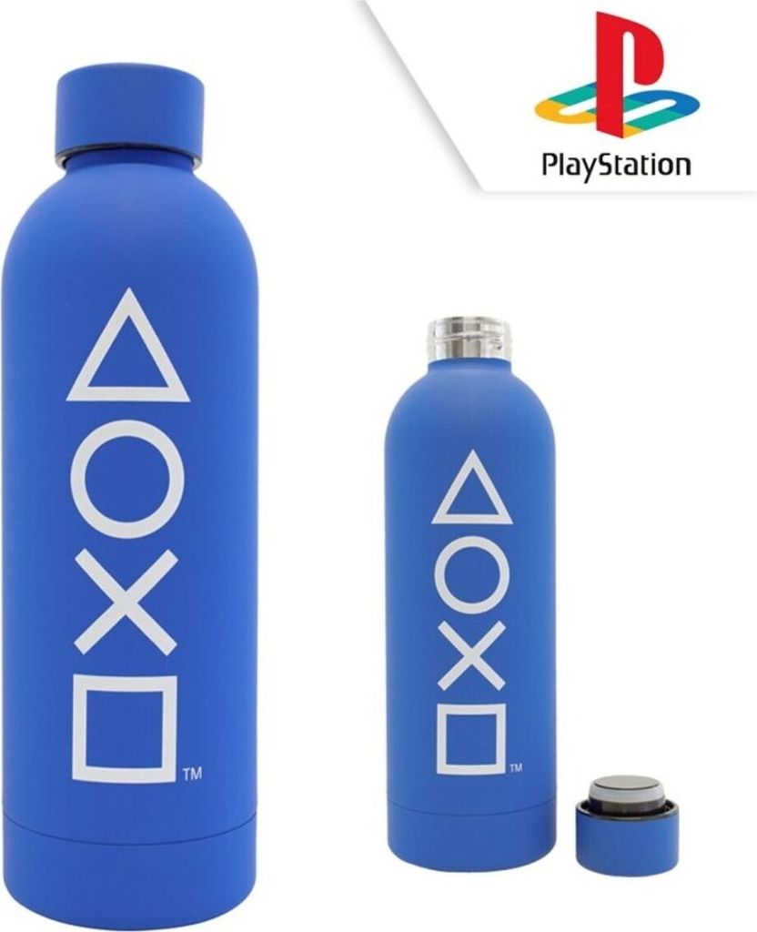 KIDS EUROSWAN Stahlwasserflasche 600 ml PlayStation PLS91499 Kinder Euroswan Wasserflasche