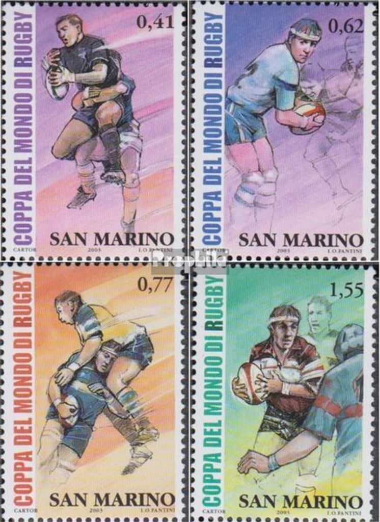 Briefmarken San Marino 2003 Mi 2109-2112 (kompl.Ausg.) postfrisch Rugby-WM