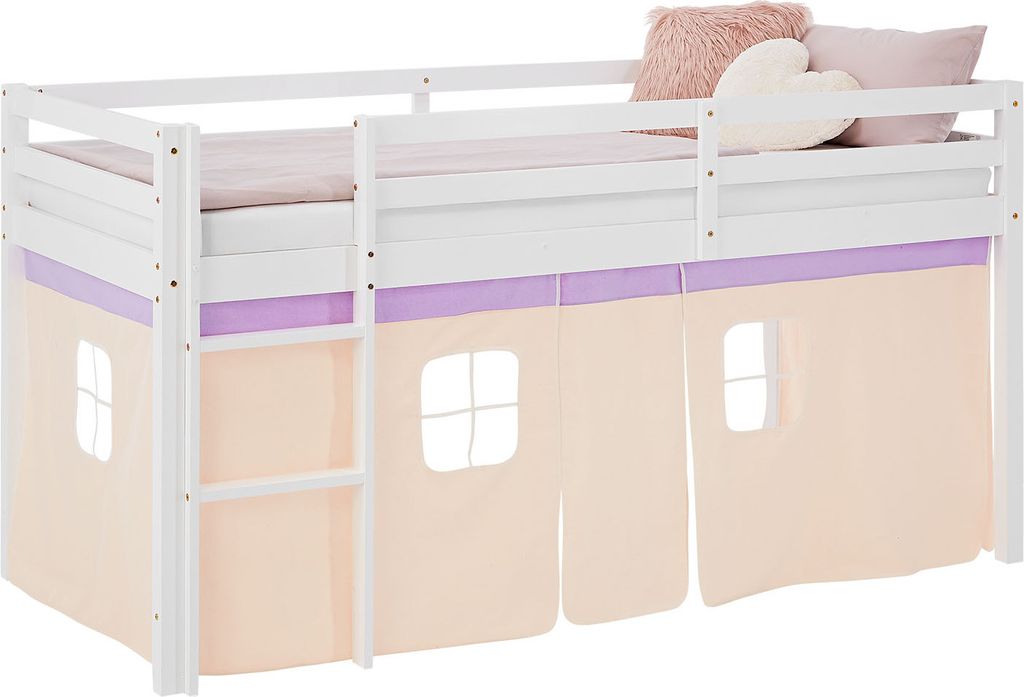 Lit superposé 90x200 cm avec Matelas Lit mezzanine en Bois Image du produit 