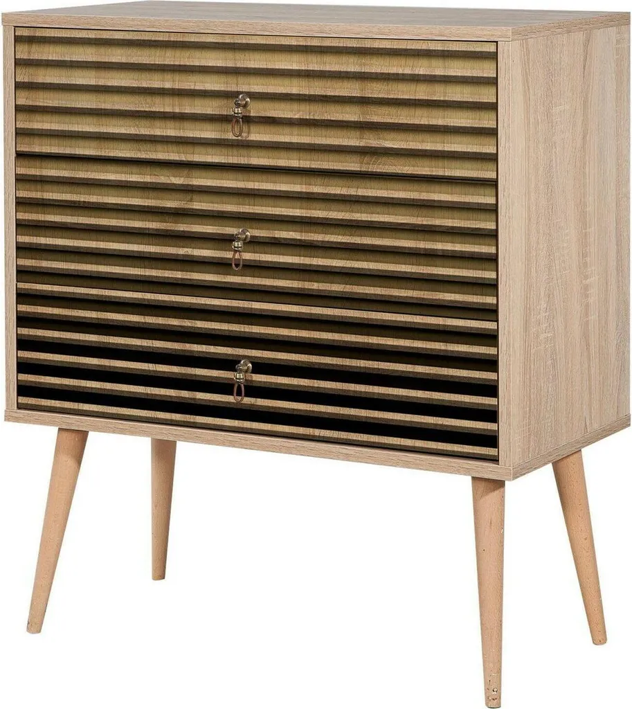 Organisez votre Intérieur avec la Commode Apricale 3 Tiroirs Chêne Brun