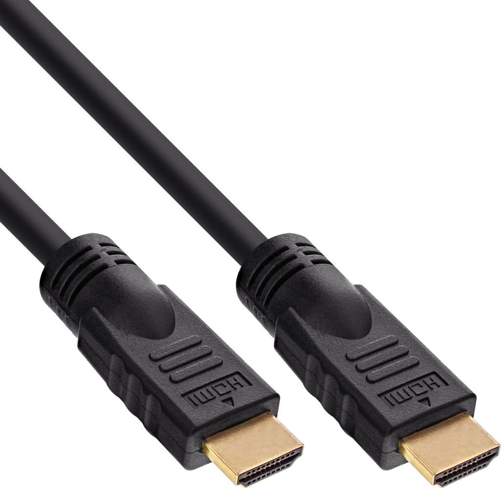INLINE HDMI HighSpeed Kabel PREMIUM 20m St/St bis 1080p FullHD vergoldete Kontakte schwarz