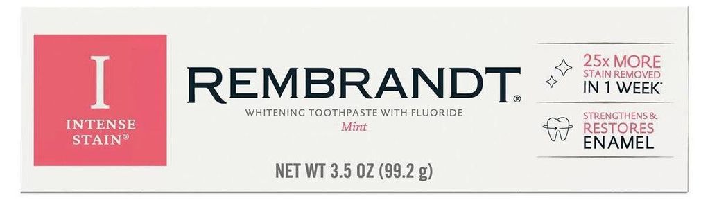 Rembrandt Intense Stain Whitening Zahnpasta mit Fluorid, Minze, 3,5 oz (99,2 g)