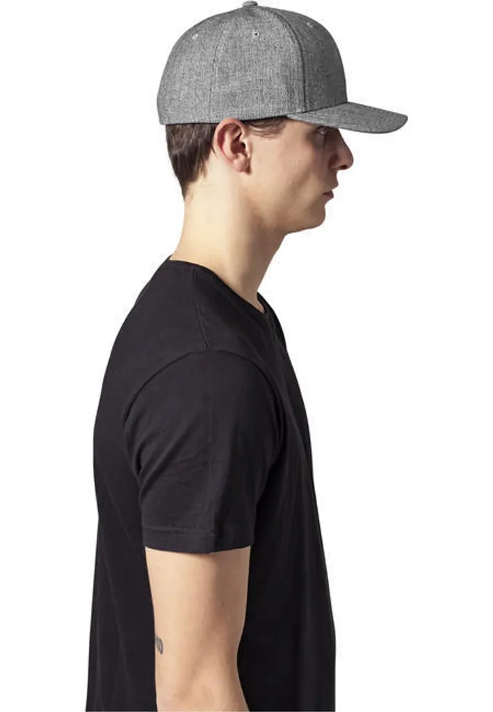 Berretto Flexfit 6277PS Heather Grey S/M | Visiera Nera Professionale - 8