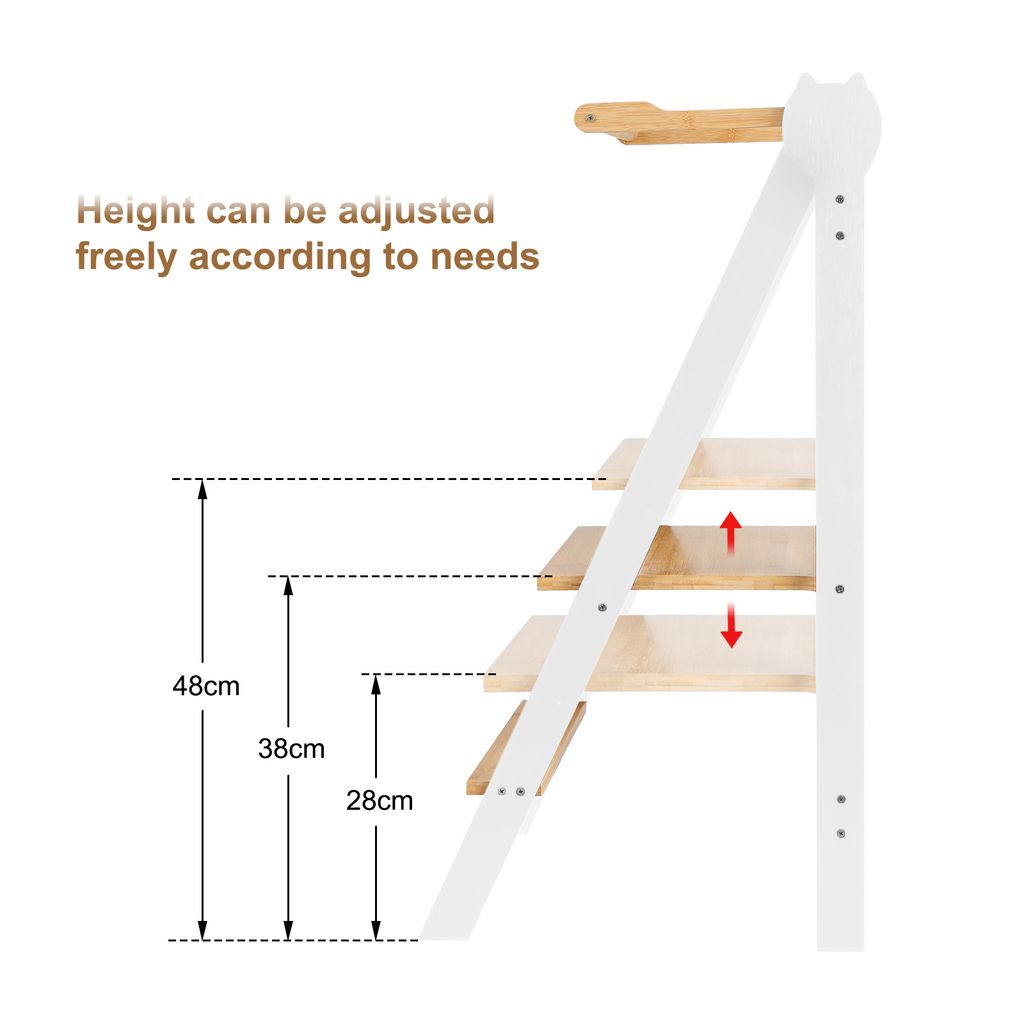 Lernturm Klappbar Lernturm für Kinder Holz Küchenhelfer und Produktbild 7
