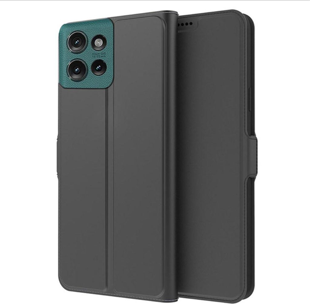 Motorola Edge 50 Hülle - Coverup Folio Klapphülle - Schwarz