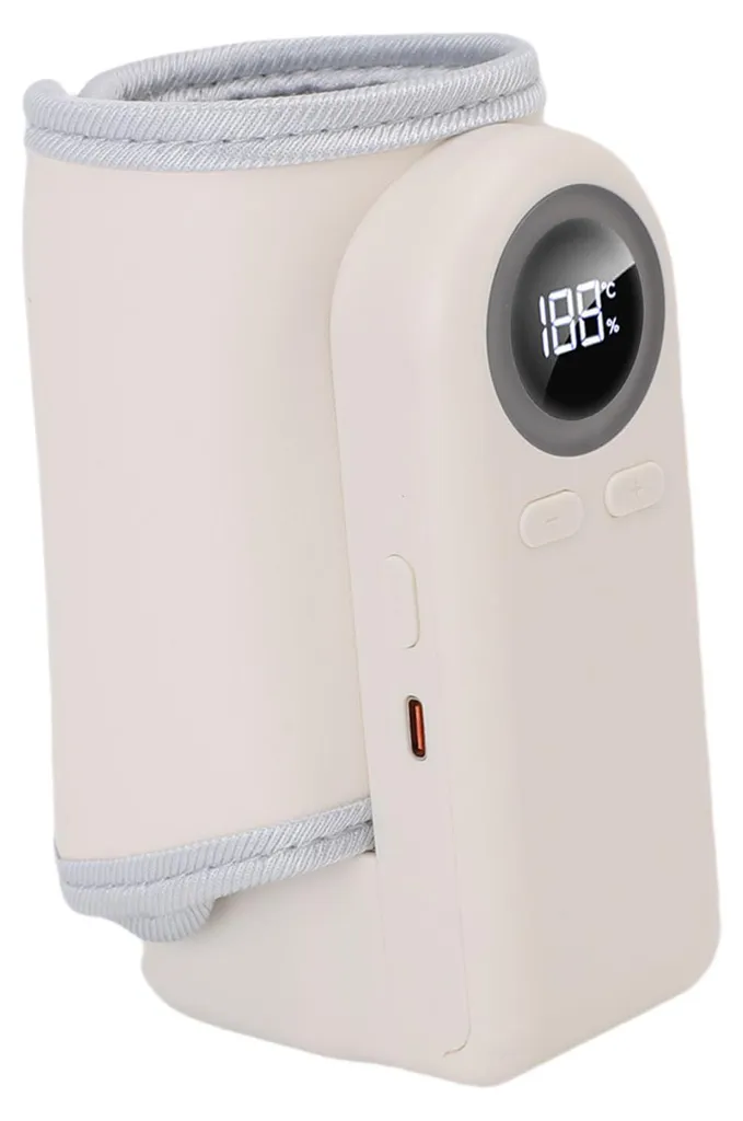 Chauffe-biberon portable rechargeable réglable de 37°C à 55°C