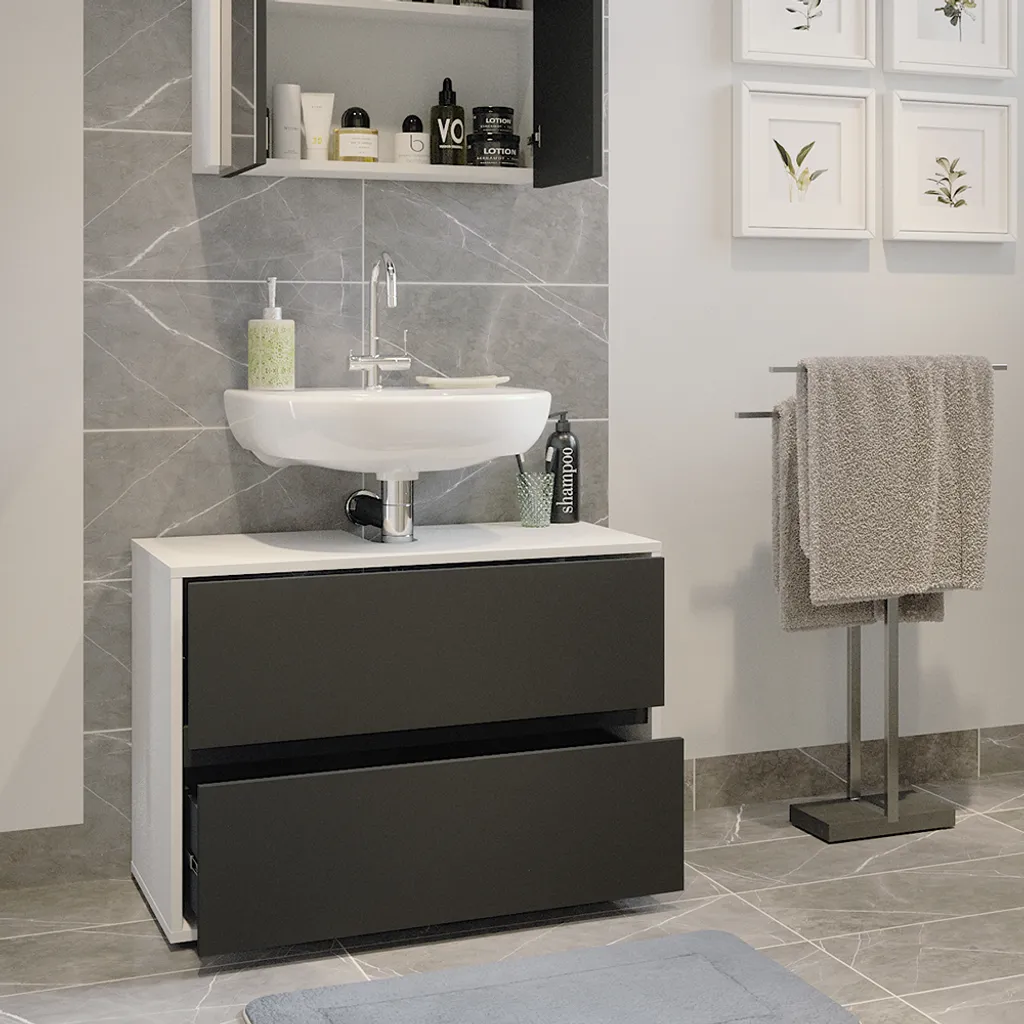 Offerta Mobile Bagno 80cm Vicco Maltin: Sottolavabo con 2 Cassetti