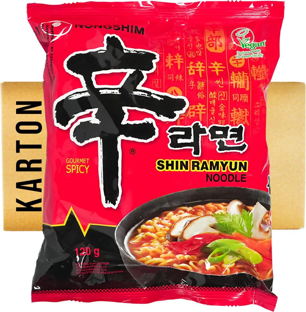 Nong Shim Shin Ramyun Ramen Nudeln scharf  20x120g Produktbild 