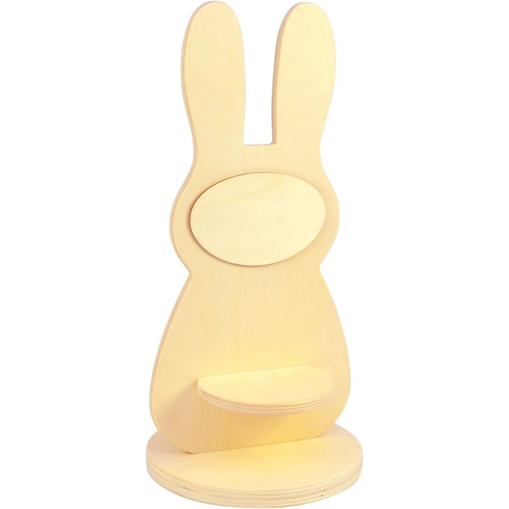 EDUPLAY 210-171 Dekoständer Hase aus Holz, natur (1 Stück)
