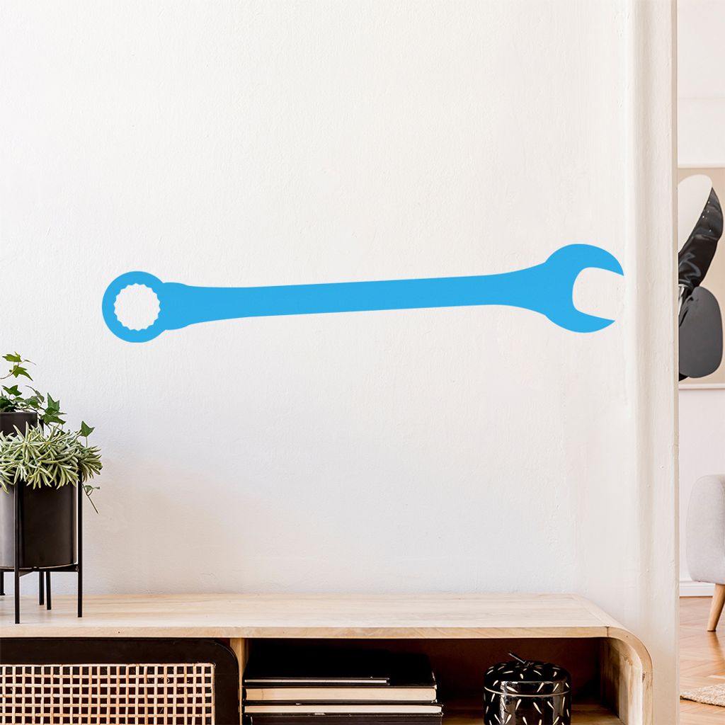 Maulschlüssel Schrauben Wandtattoo Wandaufkleber Wall Sticker - Dekoration, Küche, Wohnzimmer, Schlafzimmer, Badezimmer