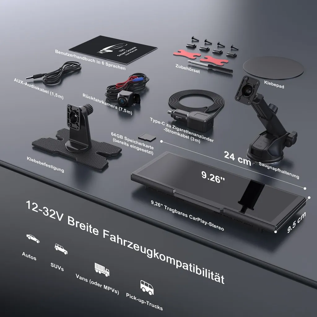 Console Multimédia Android Auto et Apple CarPlay sans fil de 60 Hz - 6