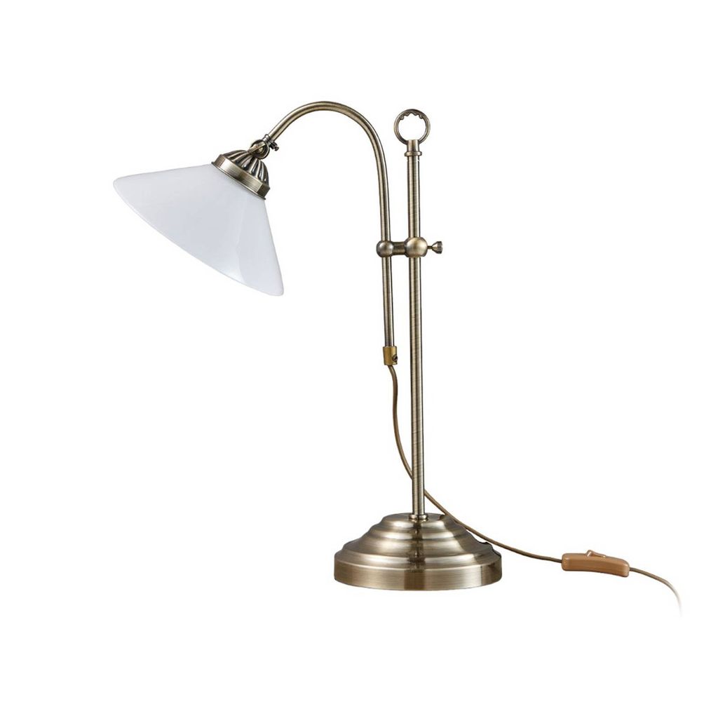 Lindby Tischleuchte Otis, altmessing, Glas, 60 cm, E14
