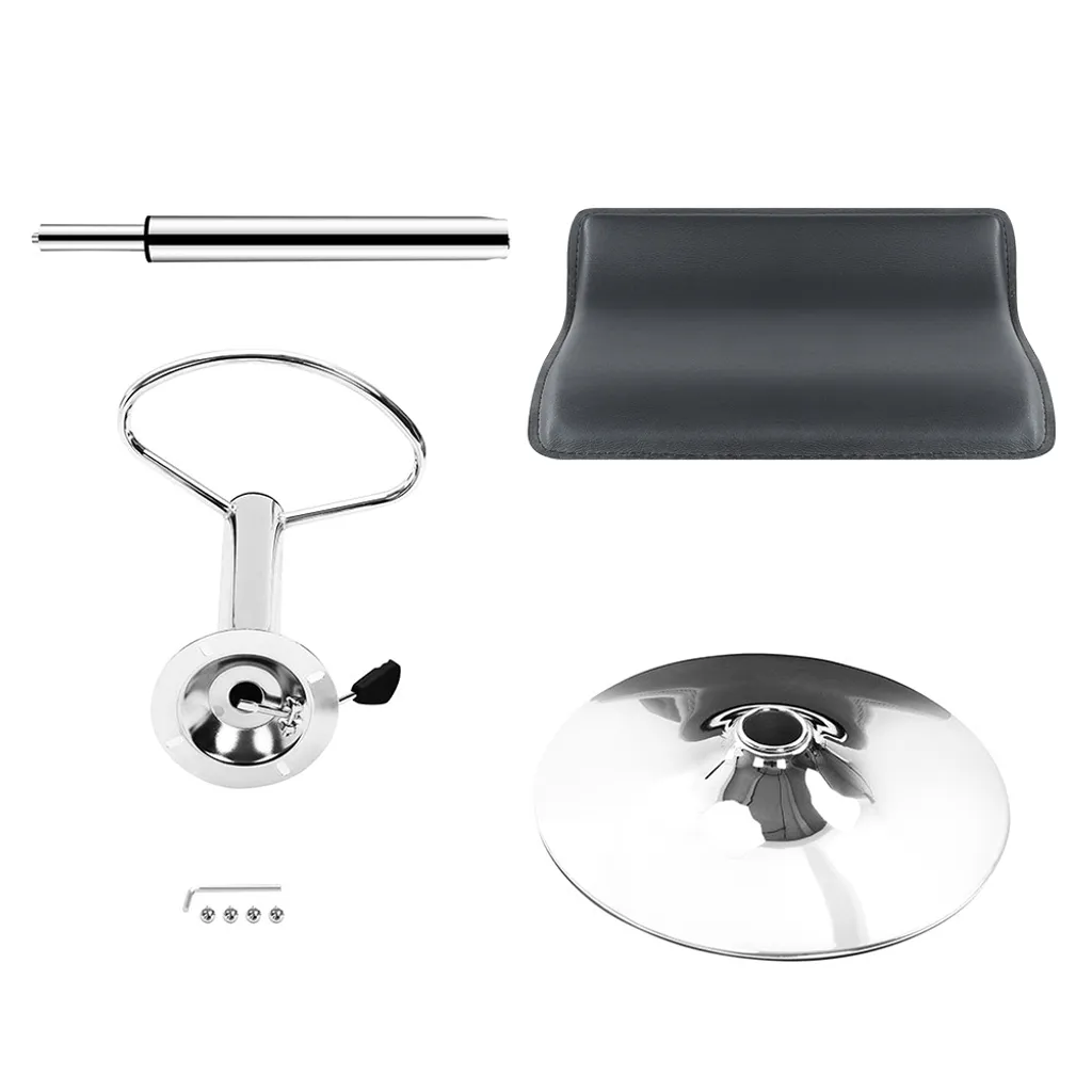 Tabourets de bar réglables noir en cuir synthétique chic - Set de 2 - 10