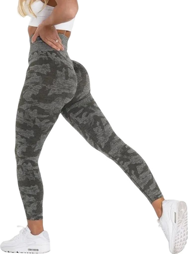 Modische Damen Leggings Army in Grau - Hochwertige Sport-Leggings KP24772
