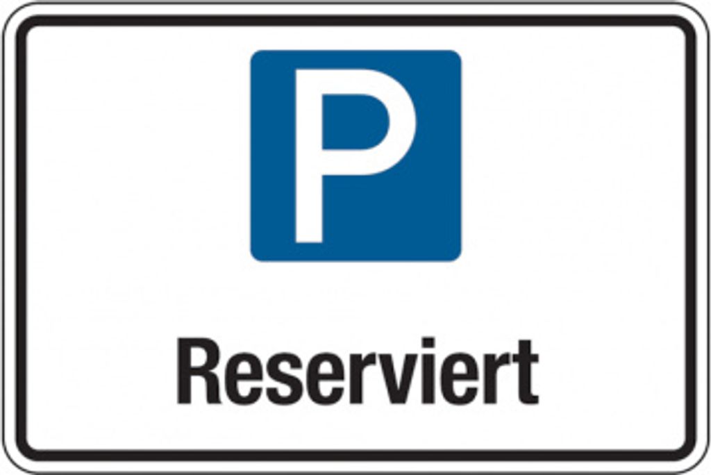 Dreifke Parkplatzschild, Reserviert, 200x300mm, Aluverbund, Aluverbund 1 Stk.