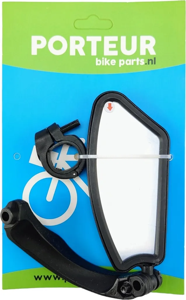 Miroir de proximité droit réglable avec support universel noir robuste