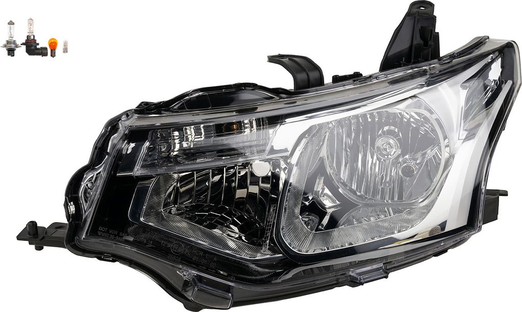 Johns, Scheinwerfer passend für Mitsubishi Outlander 08/12-09/15 links + Leuchtmittel 8301C197 8301D093