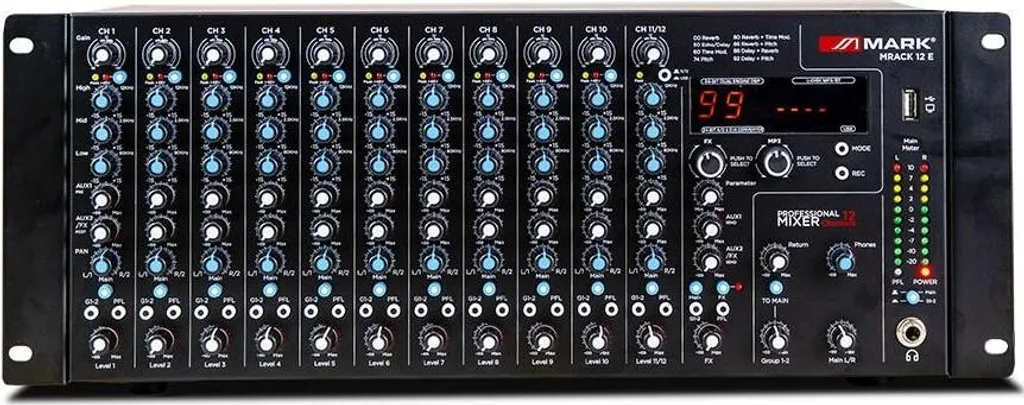 Table de Mixage Mark MRACK 12E Rackable 12 Canaux pour Sonorisation - 3