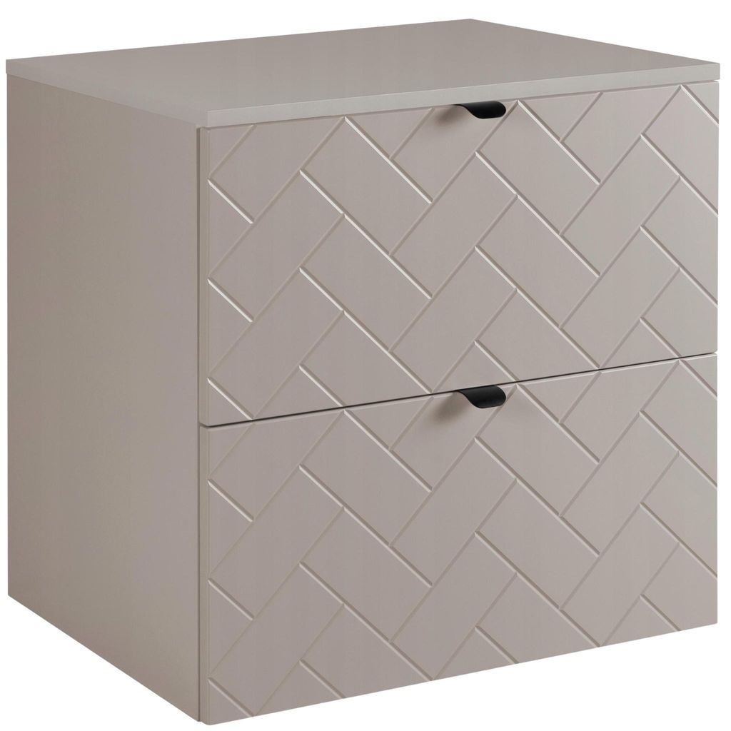 RODAN | Waschbeckunterschrank 60 cm - Beige Matt - Badezimmerschränke - Badmöbel - Waschbecken Unterschränke - Beige Arbeitsplatte
