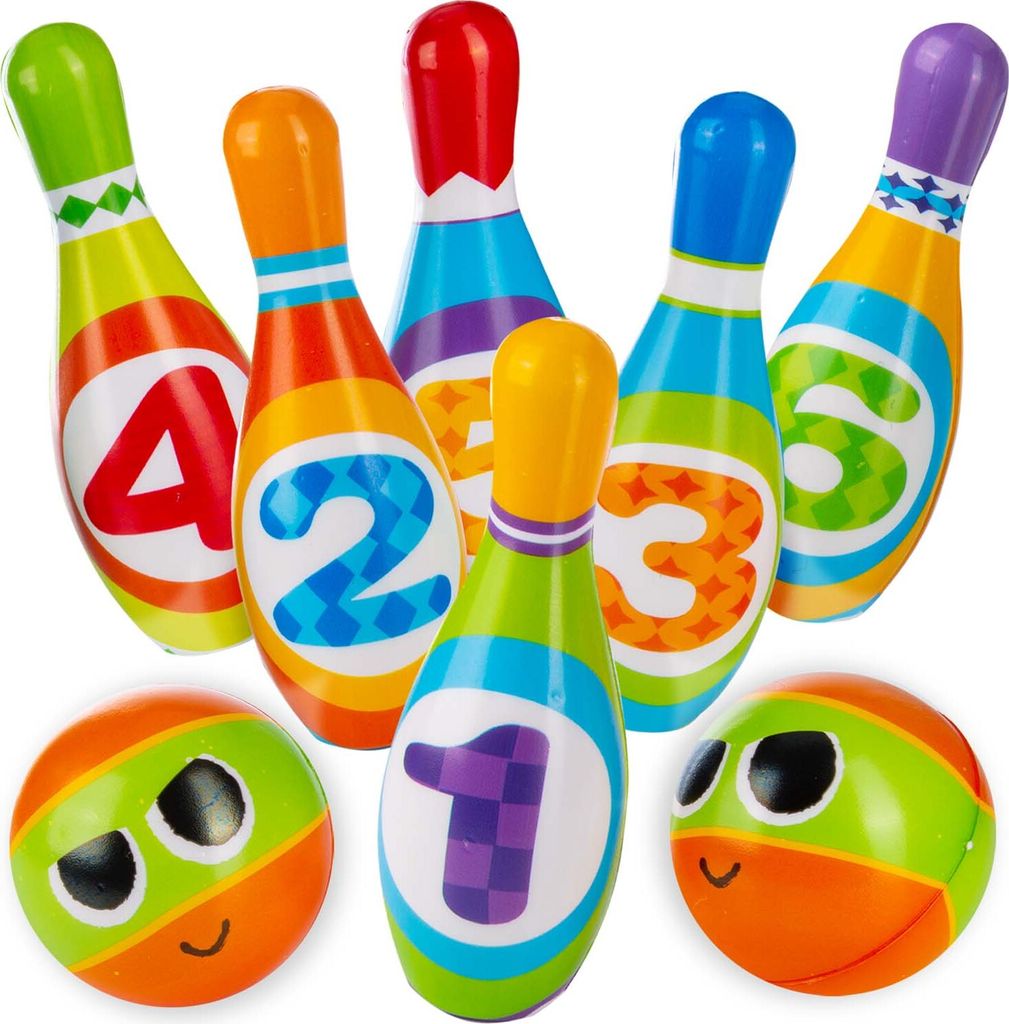 all Kids United XL Bowling Set für Kinder – Riesiges Kegelspiel & Wurfspiel für Drinnen und Draußen – Gartenspielzeug & Motorikspielzeug