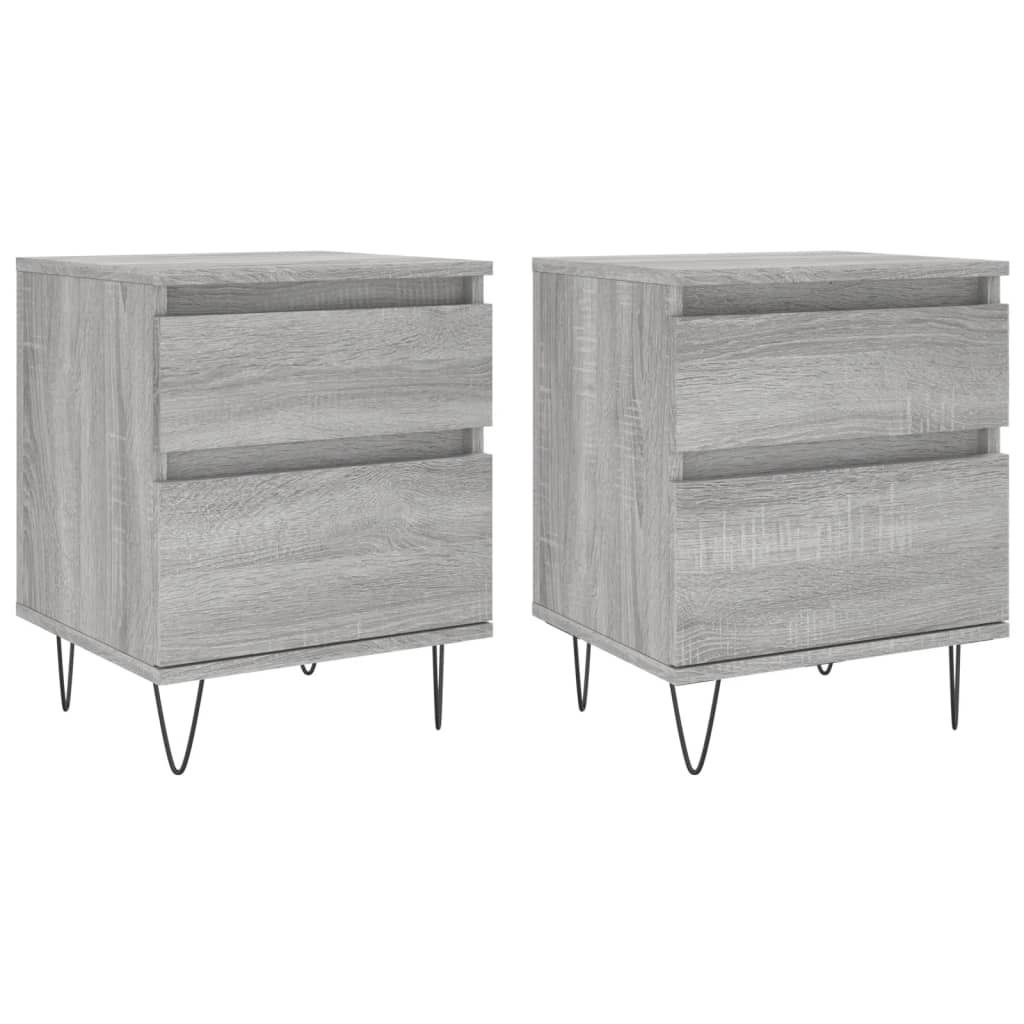 vidaXL Noční stolky 2 ks. Grey Sonoma 40x35x50 cm odvozený Obrázek produktu 