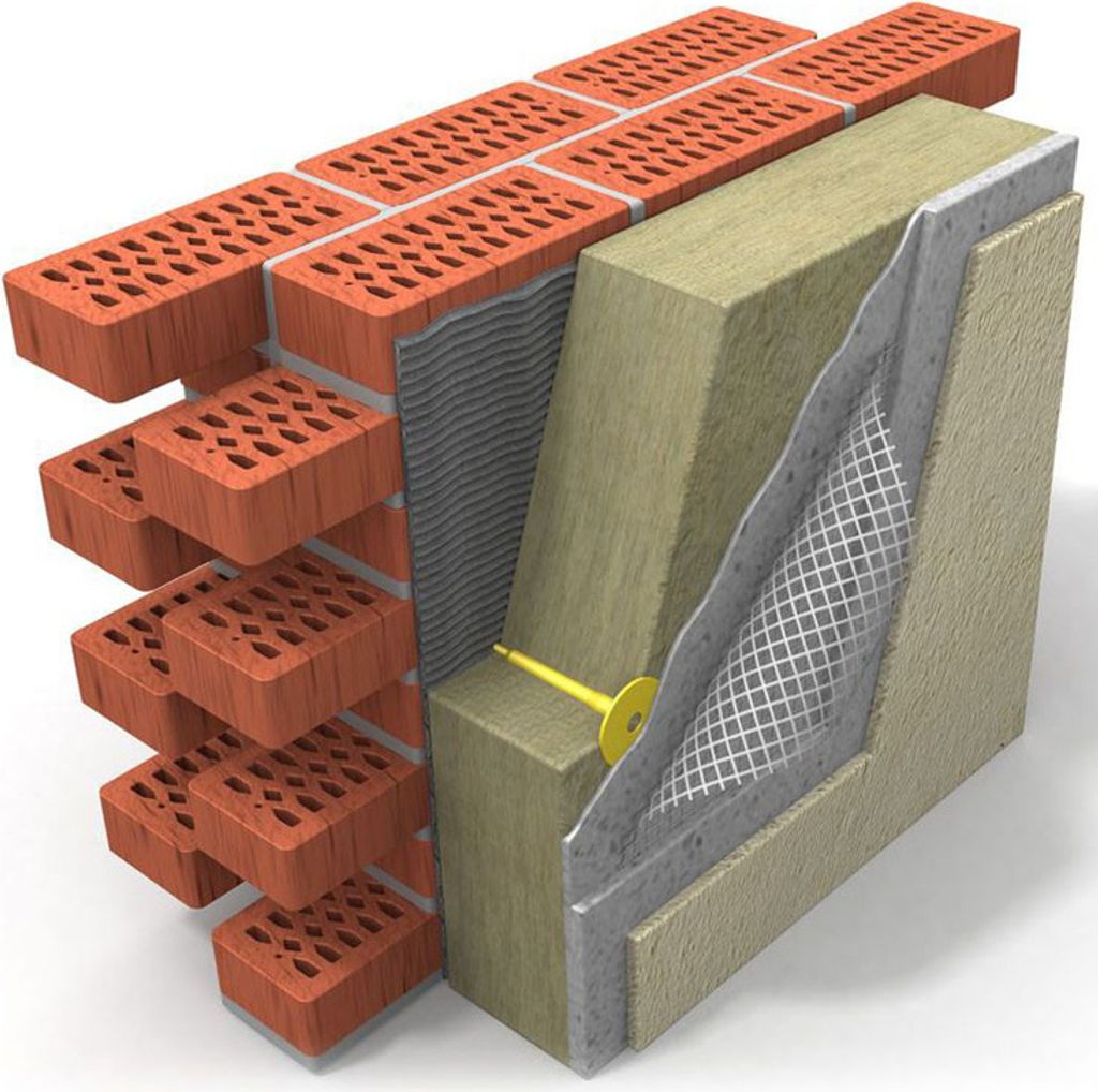 200m² WDVS Steinwolle 034 Komplettpaket mmom 60mm Fassadendämmung WLG034 WDVS Putzträgerplatte Dämmplatte VWS Mineralwolle Wärmedämmung System