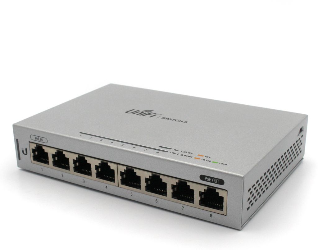 UbiQuiti Networks UniFi Switch 8 - Managed - Gigabit Ethernet (10/100/1000) - Power over Ethernet (PoE) - Wandmontage